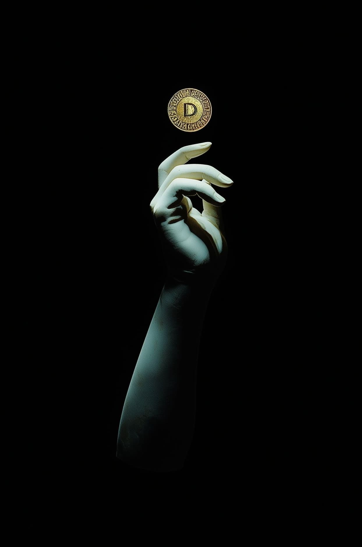 Dibs token floating above hand.